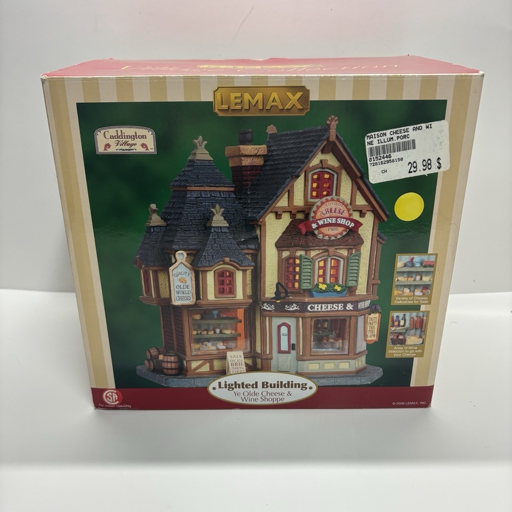 Lemax Caddington Village Ye Olde Cheese & Wine Shoppe Christmas House 95815 2009